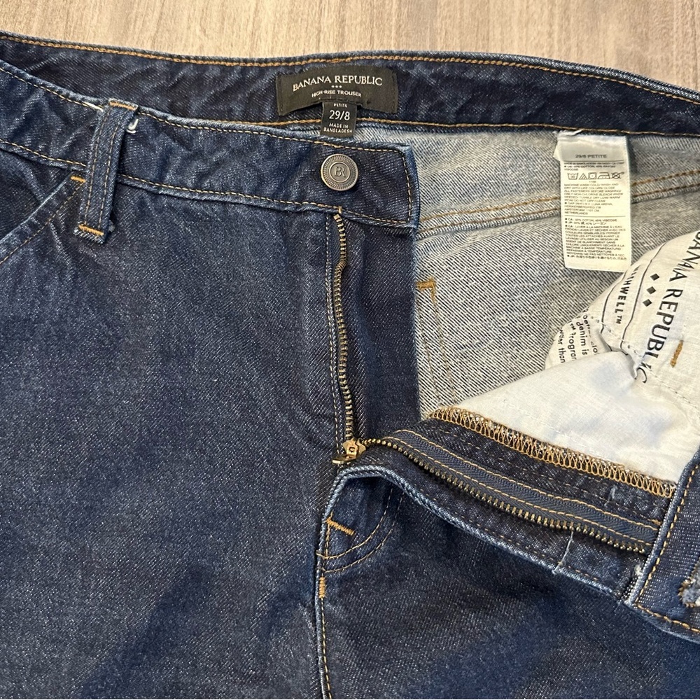 Banana Republic Factory High Rise Trouser Jean, Size 29/8 PETITE - Picture 6 of 7